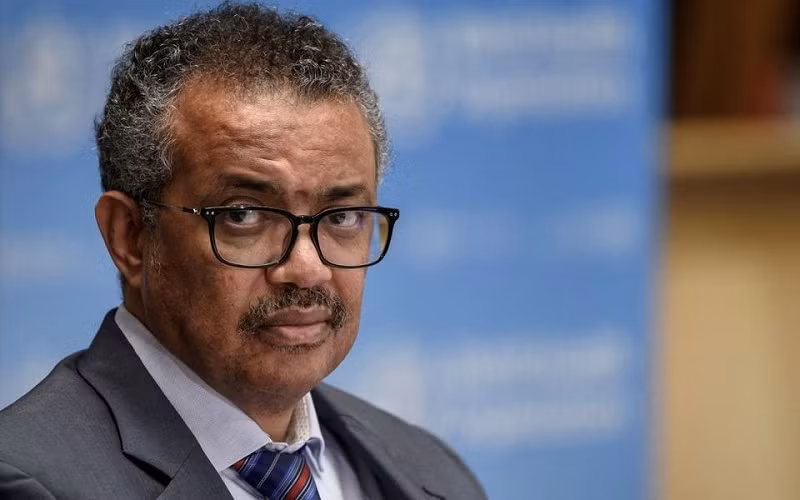 Tổng Giám đốc WHO Tedros Adhanom Ghebreyesus trong 1 buổi họp báo tổ chức tại trụ sở WHO ở Geneva, Thụy Sĩ, ngày 3/7/2020. (Ảnh: Pool/REUTERS)