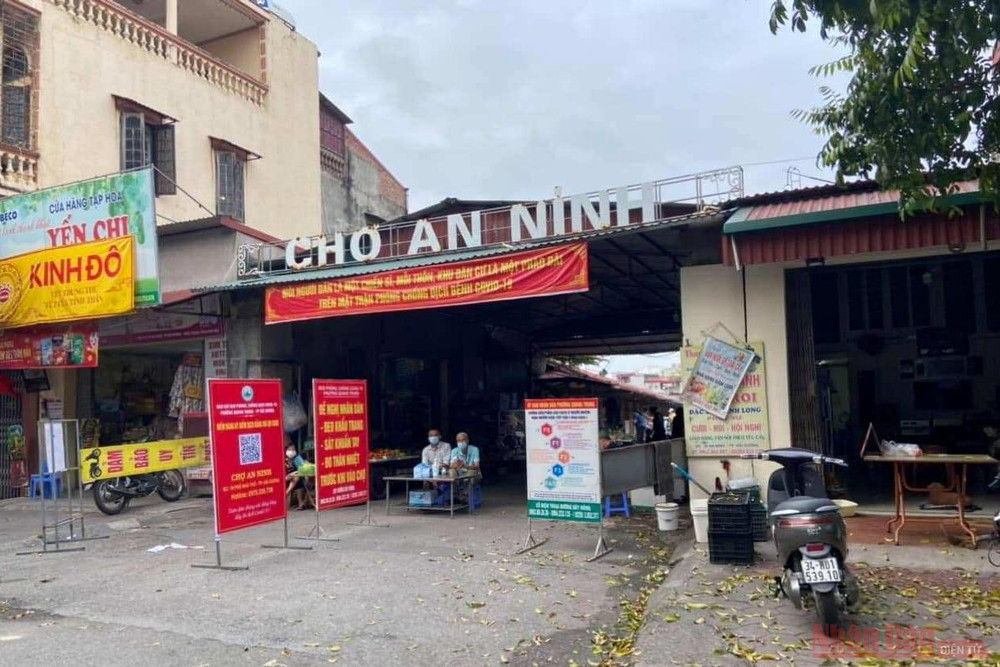 Chợ An Ninh ở phường Quang Trung phải tạm dừng hoạt động.
