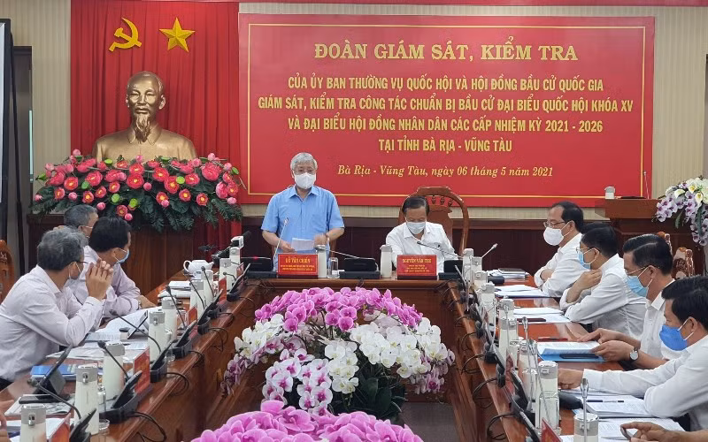 Giám sát, kiểm tra công tác chuẩn bị bầu cử tại Bà Rịa - Vũng Tàu