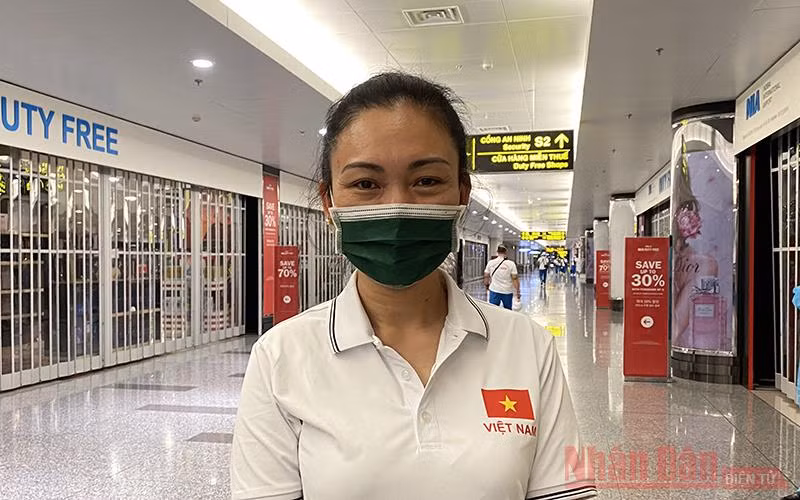 Thượng tá Đặng Mỹ Hạnh, đội trưởng "Đội quân văn hóa" tham gia Army Games 2021. Ảnh: TRỊNH DŨNG