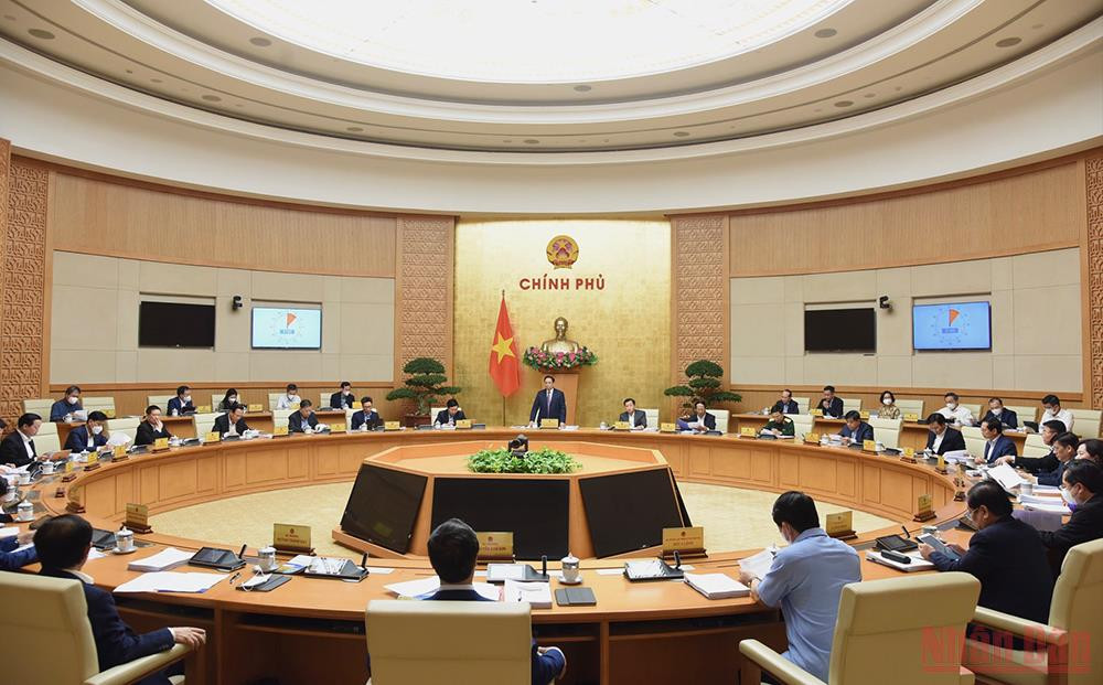 Toàn cảnh phiên họp. (Ảnh: TRẦN HẢI) Chính phủ họp phiên thường kỳ tháng 3 -0