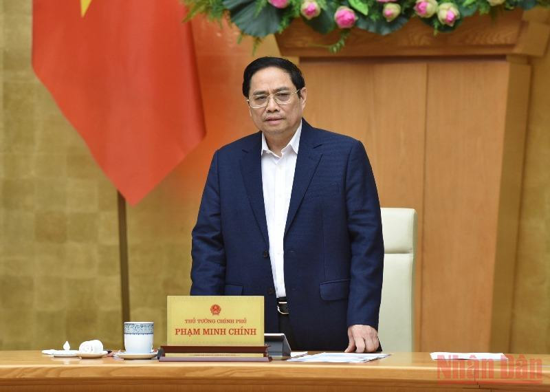 Thủ tướng Phạm Minh Chính phát biểu ý kiến tại phiên họp. Bảo đảm cho nhân dân ăn Tết an toàn, lành mạnh, vui tươi, tiết kiệm -0
