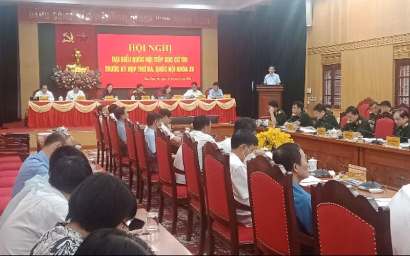 Đại tướng Phan Văn Giang tiếp xúc cử tri Thái Nguyên -0