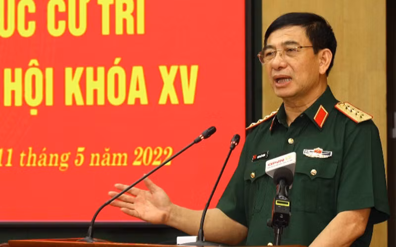 Đại tướng Phan Văn Giang tiếp xúc cử tri Thái Nguyên.