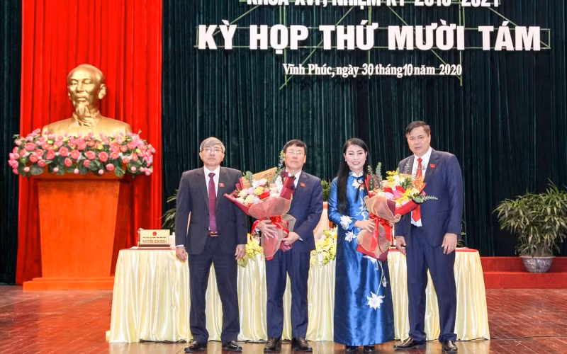 Tân Chủ tịch HĐND và Chủ tịch UBND tỉnh Vĩnh Phúc.