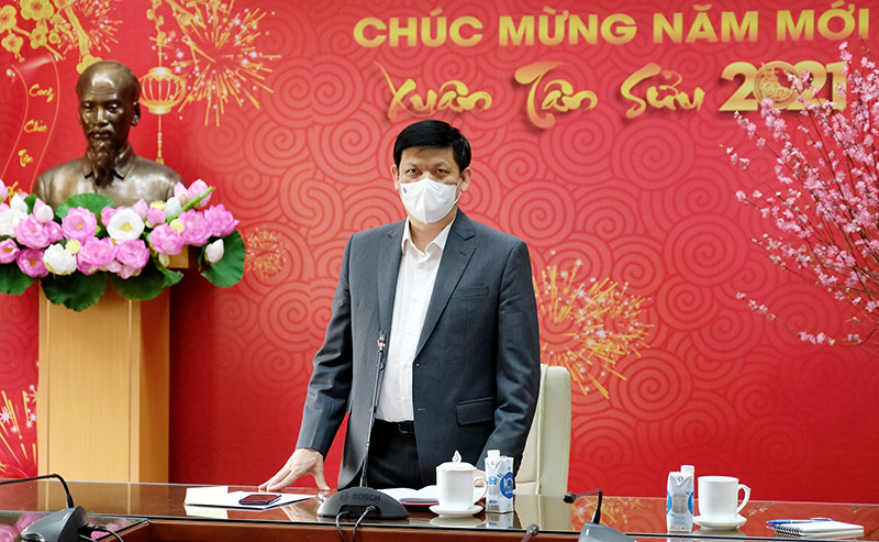 GS, TS Nguyễn Thanh Long - Bộ trưởng Y tế phát biểu tại cuộc họp. (Ảnh: TRẦN MINH)