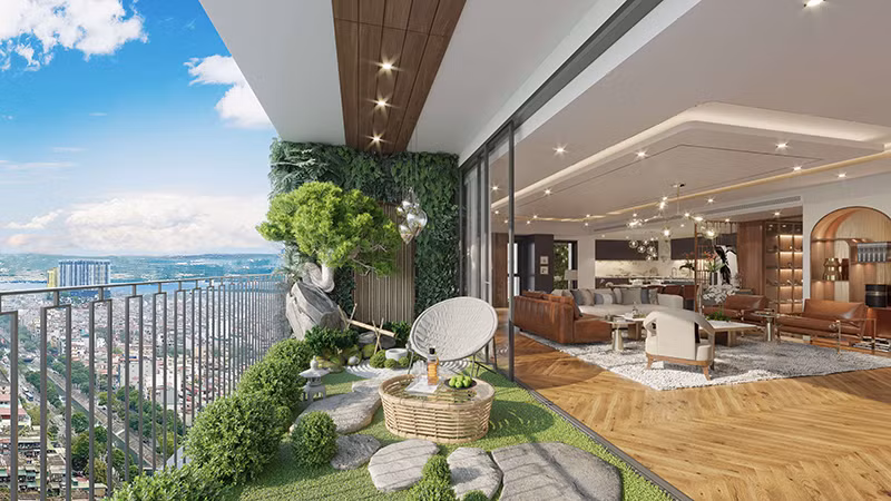 Căn hộ Sachi Prime có phòng khách thiết kế mở với tầm view rộng giúp gia tăng không gian sống, luôn tràn ngập không khí trong lành, thoáng đãng.