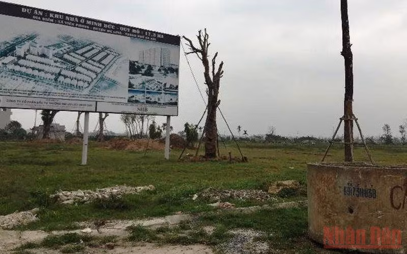 Dự án chậm triển khai tại huyện Mê Linh. (Ảnh: Ngọc Thanh)