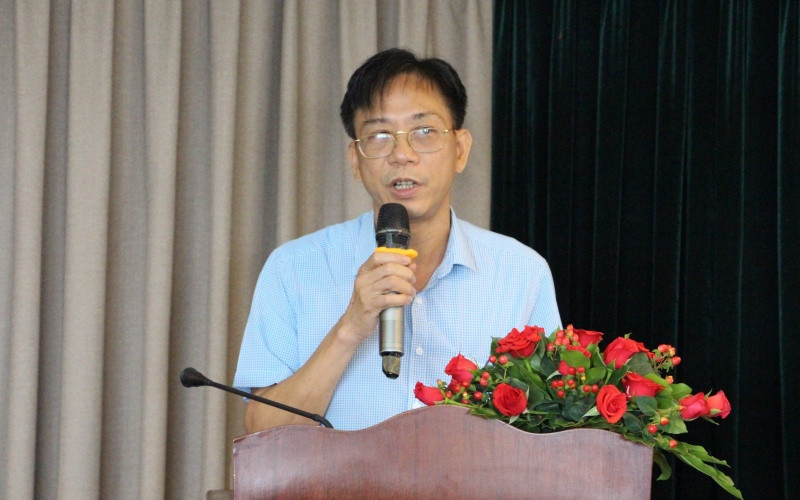 Ông Hồ Hồng Hải, Phó Vụ trưởng Vụ Pháp chế (Bộ Thông tin và Truyền thông) phát biểu tại Hội nghị. Tập huấn tuyên truyền chính sách pháp luật về dân tộc, tôn giáo -0