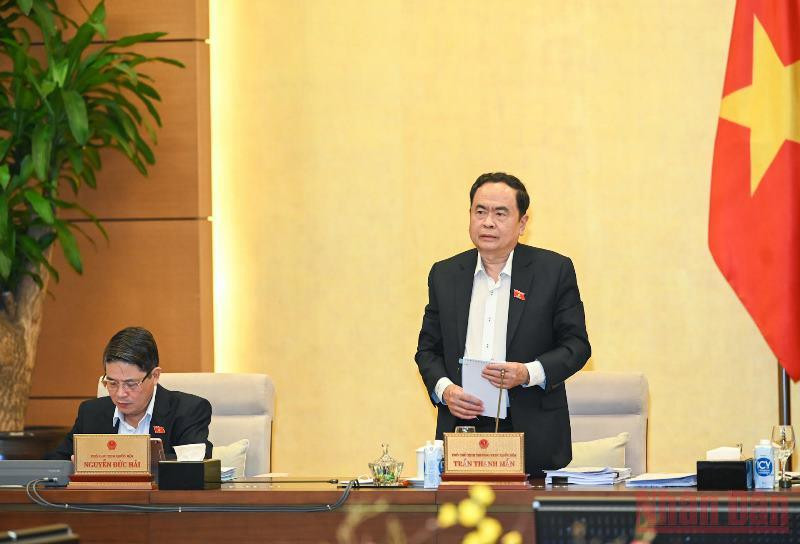 Phó Chủ tịch Thường trực Quốc hội Trần Thanh Mẫn phát biểu ý kiến tại phiên họp. (Ảnh: Duy Linh) Phản ánh đầy đủ tâm tư, nguyện vọng của cử tri và nhân dân -0