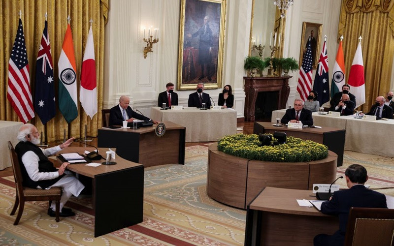 Lãnh đạo nhóm "Bộ tứ" họp tại Nhà trắng, ngày 24/9. (Ảnh: Reuters)