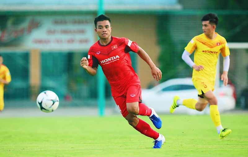 Hồ Thanh Minh trong màu áo U22 Việt Nam.