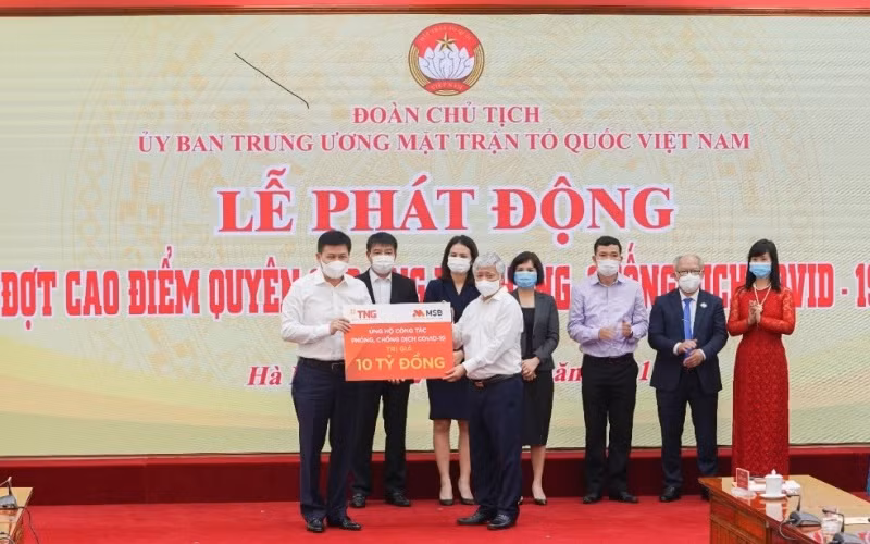 TNG Holdings Vietnam và Ngân hàng MSB ủng hộ gần 50 tỷ đồng cho hoạt động phòng, chống dịch Covid-19 -0