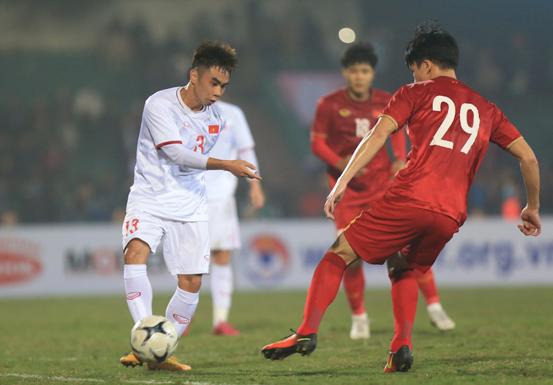 (Ảnh: VFF) ĐTQG và U22 Việt Nam bất phân thắng bại -0