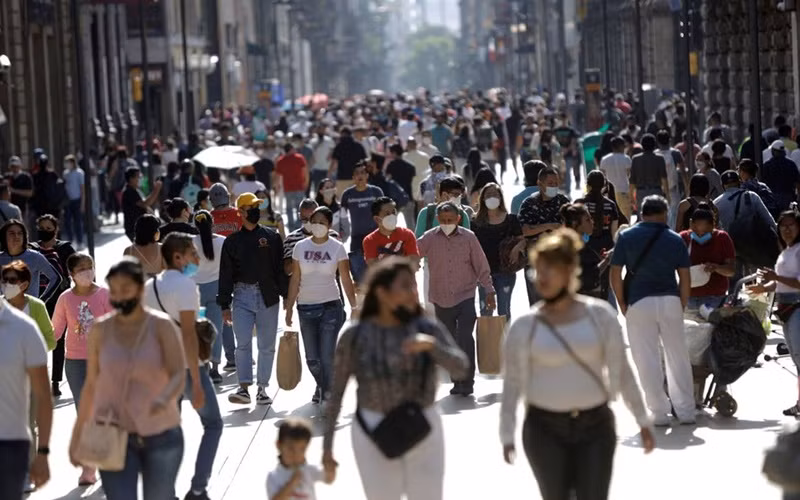 Khu vực gần Quảng trường Zocalo, Mexico, ngày 24/7/2021. (Ảnh: Reuters)