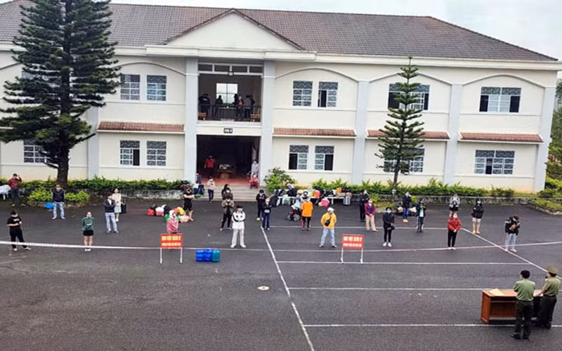 Khu cách ly tập trung Trung tâm Huấn luyện và Bồi dưỡng nghiệp vụ Công an tỉnh Lâm Đồng.