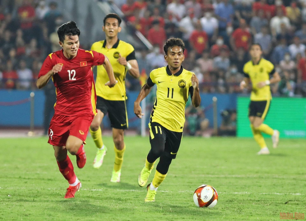 (Ảnh: Khiếu Minh) (Hiệp phụ) U23 Việt Nam 0-0 U23 Malaysia: Việt Anh lỡ cơ hội mở tỷ số -0