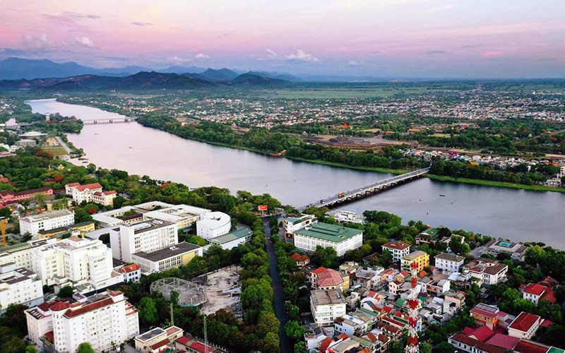 Một góc đô thị Huế. 