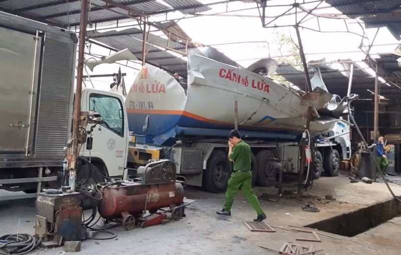 Hiện trường vụ nổ.