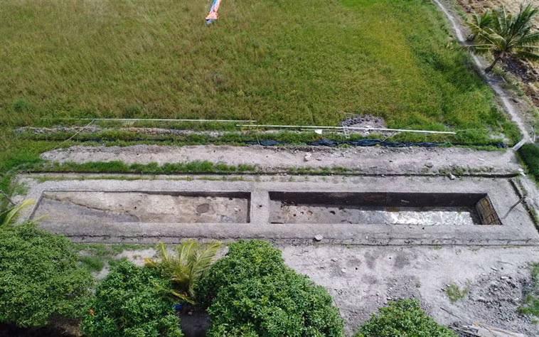 Khu vực khai quật tại di tích Lung Lớn. (Ảnh: Dự án cung cấp)