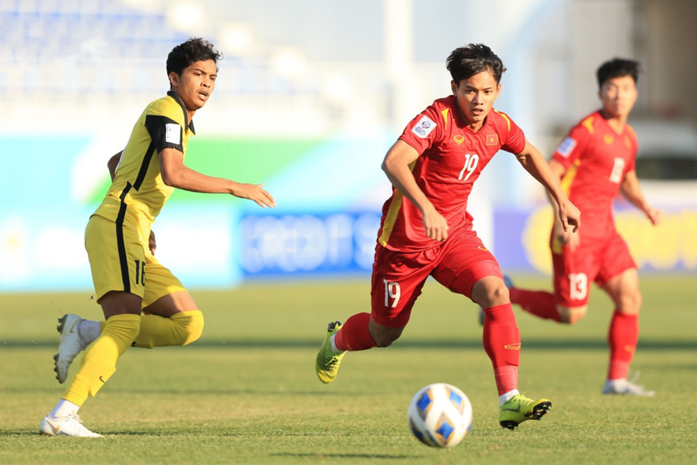 U23 Việt Nam kiểm soát thế trận xuyên suốt trận đấu. (Ảnh: Ngọc Duy) U23 Việt Nam và U23 Hàn Quốc tiến vào tứ kết U23 châu Á 2022 -0