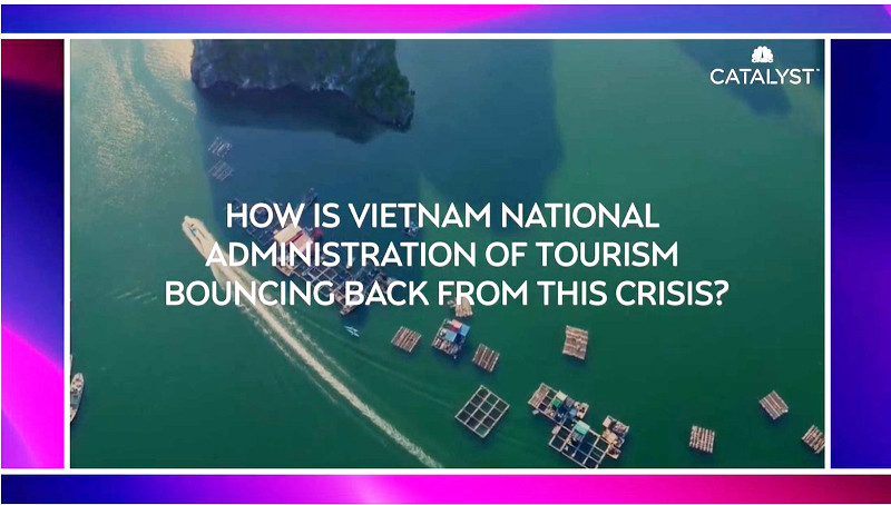 (Ảnh chụp màn hình) Du lịch Việt Nam chính thức lên sóng trên Kênh truyền hình CNBC (Mỹ) -0