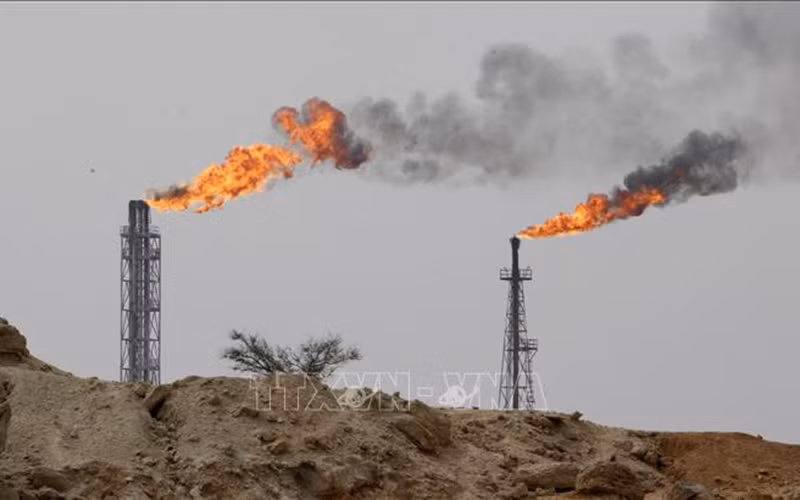 Một cơ sở khai thác dầu của Iran ở đảo Khark. (Ảnh: AFP/TTXVN)