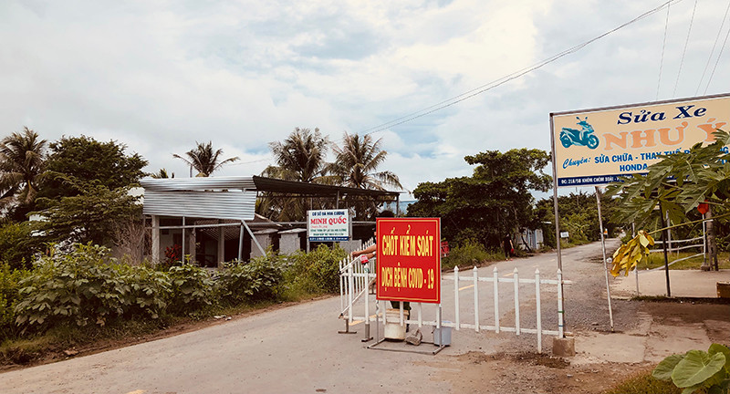Một chốt phòng, chống dịch Covid-19 ở xã Vĩnh Hậu A, huyện Hòa Bình (Bạc Liêu). Số ca nhiễm Covid-19 mới tại Bạc Liêu tăng vọt -0