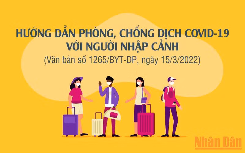 Hướng dẫn mới nhất của Bộ Y tế về phòng, chống Covid-19 với người nhập cảnh