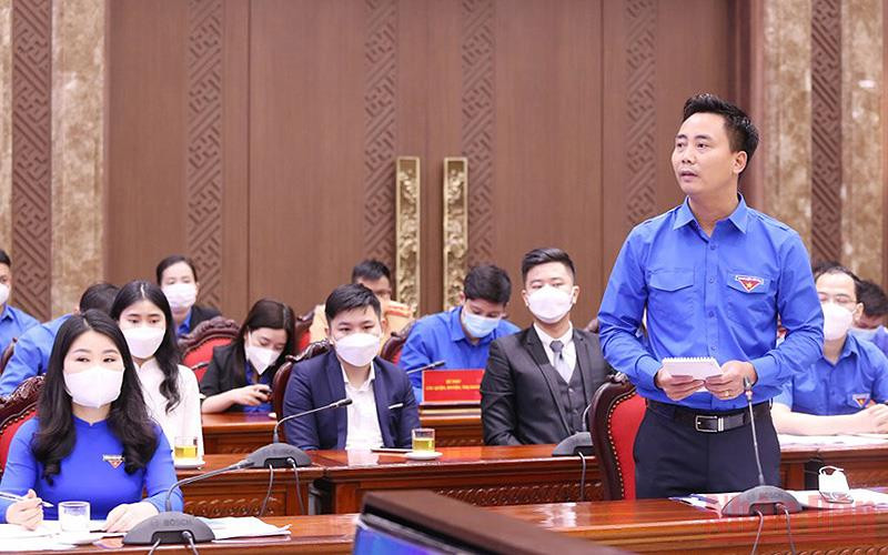 Bí thư Thành ủy Hà Nội đối thoại với thanh niên Thủ đô ảnh 1 Bí thư Thành ủy Hà Nội đối thoại với thanh niên Thủ đô -0