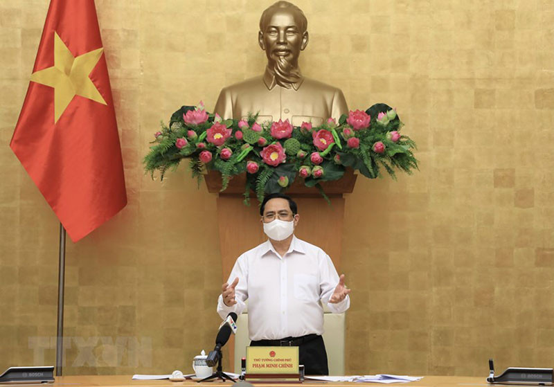 Thủ tướng Phạm Minh Chính phát biểu chỉ đạo. (Ảnh: Lâm Khánh/TTXVN)