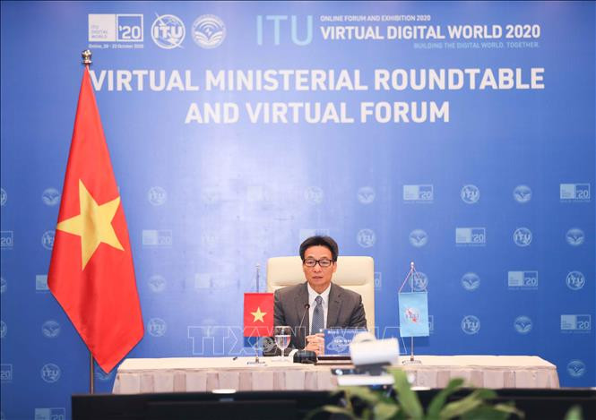 Phó Thủ tướng Vũ Đức Đam tại Hội nghị Bộ trưởng các nước thành viên ITU. Ảnh: TTXVN. Việt Nam hỗ trợ và đồng hành cùng ITU xây dựng thế giới số -0