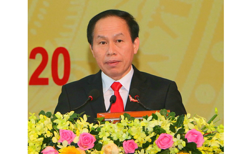 Bí thư Tỉnh ủy Hậu Giang Lê Tiến Châu phát biểu bế mạc đại hội. Đồng chí Lê Tiến Châu tái đắc cử Bí thư Tỉnh ủy Hậu Giang khóa 14 -0