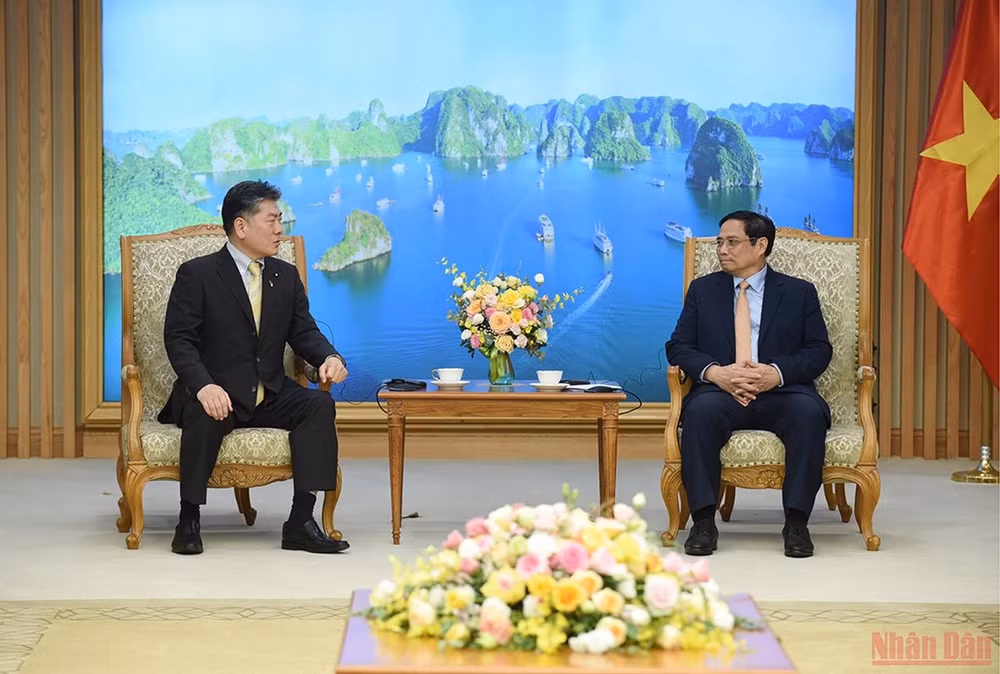 Thủ tướng Phạm Minh Chính tiếp Bộ trưởng Tư pháp Nhật Bản Furukawa Yoshihisa -0