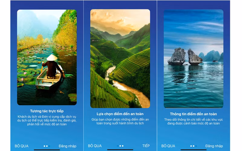 Du khách có thể tải ứng dụng "Du lịch Việt Nam an toàn" để có chuyến đi thực sự an tâm. (Ảnh: TCDL)