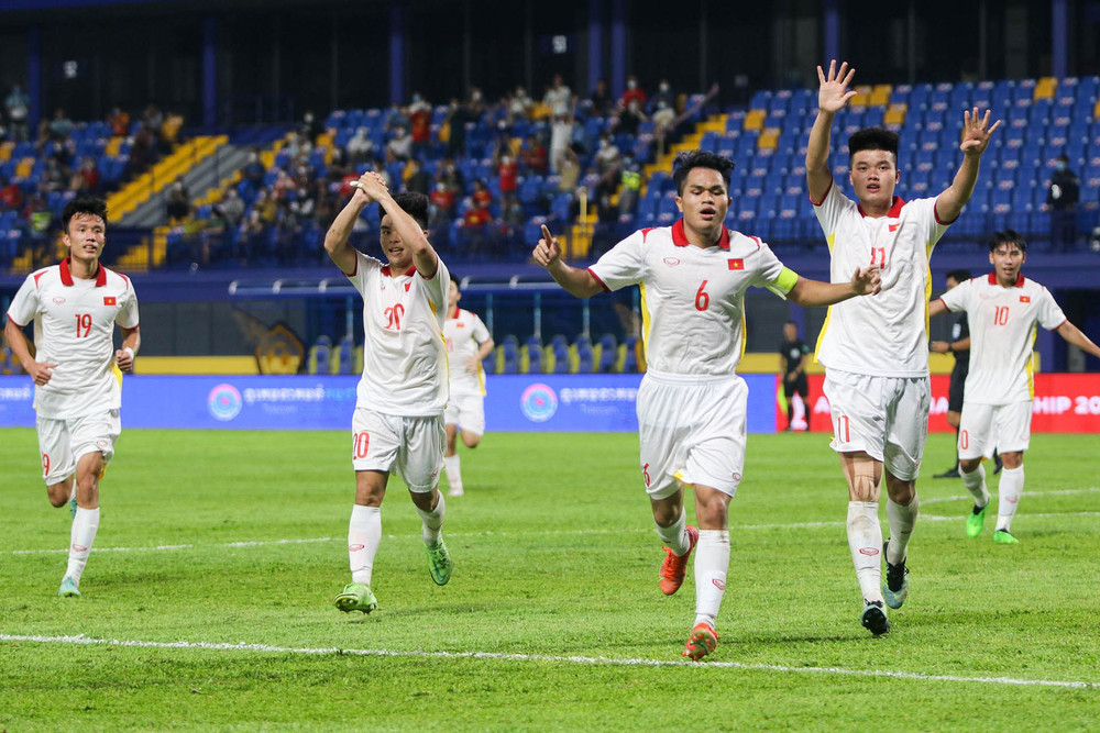 Đội tuyển U23 Việt Nam giành tỷ số áp đảo. (Ảnh: VFF) U23 Việt Nam đại thắng Singapore trong trận ra quân -0