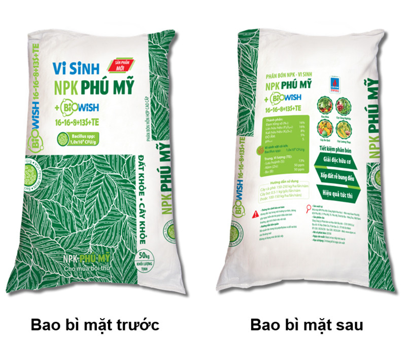 (Hình ảnh sản phẩm) Sản phẩm mới: NPK Phú Mỹ chứa vi sinh vật có ích -0