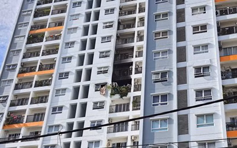 Căn hộ nơi xảy ra vụ cháy.