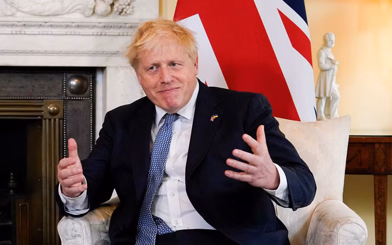 Thủ tướng Anh trong buổi tiếp Thủ tướng Estonia tại London, ngày 6/6. (Ảnh: Reuters)