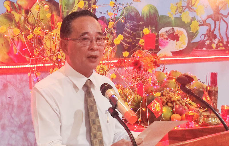 Chủ tịch Hội Khmer - Việt Nam Sim Chy Cộng đồng người gốc Việt Nam tại Phnom Penh đón Tết -0