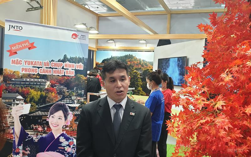 Ông Takahashi Ayumi, Trưởng đại diện Cơ quan xúc tiến du lịch Nhật Bản tại Việt Nam (JNTO) (Ảnh: TRANG LINH) Khai mạc VITM Hà Nội 2020: