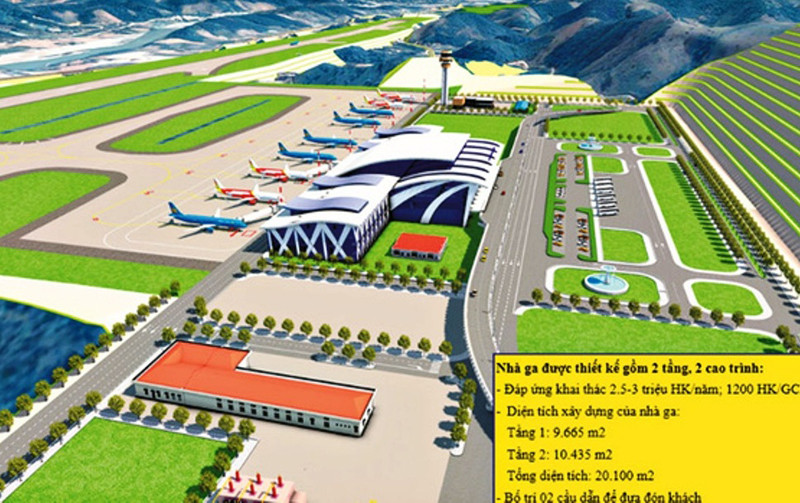 Phối cảnh Cảng hàng không Sa Pa, công suất 3 triệu khách/năm. Khởi công xây dựng Cảng hàng không Sa Pa -0