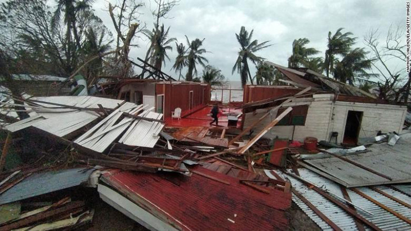 Bão tàn phá nhiều nhà ở tại khu vực Puerto Cabezas, Nicaragua. (Ảnh: Getty Images) Ít nhất 18 người thiệt mạng, 100 nghìn người di dời do bão Iota -0