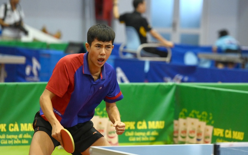 Pha ăn mừng của VĐV Đồng Nai trong trận đấu tại nội dung đồng đội nam với CLB Ti Long. 6_2180-1594718630313.jpg