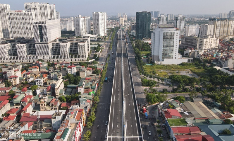 Cầu cạn đoạn Mai Dịch – Nam Thăng Long thuộc đường Vành đai 3, thông xe vào tháng 10/2020. JICA tiếp tục hỗ trợ phục hồi kinh tế cho Việt Nam -0