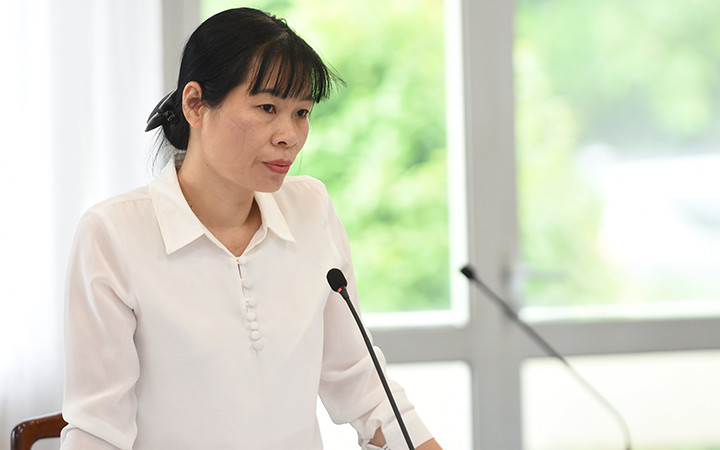 Giám đốc Sở Lao động - Thương binh và Xã hội Đồng Nai, Nguyễn Thị Thu Hiền (Ảnh: Thiên Vương) Để trung tâm dịch vụ việc làm thích ứng trong đại dịch -0