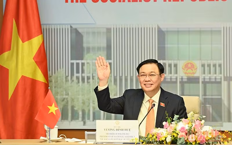 Chủ tịch Quốc hội Vương Đình Huệ. (Ảnh: DUY LINH)
