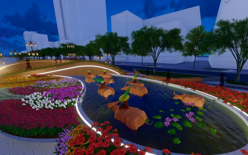 Ấn tượng đường hoa xuân Nguyễn Huệ Tết Tân Sửu -0