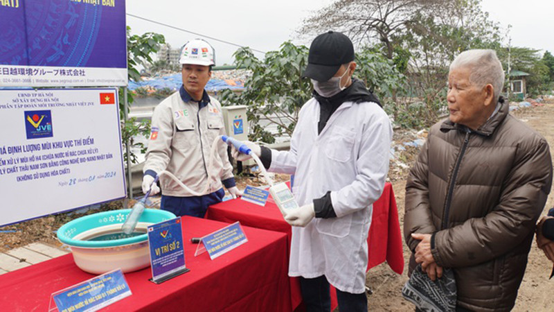 (Ảnh: JVE) Xử lý thành công mùi hôi tại bãi rác Nam Sơn bằng công nghệ Nhật Bản -0