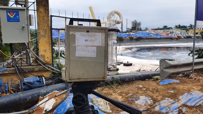 Máy đo mùi hôi nước rỉ rác. (Ảnh: JVE)